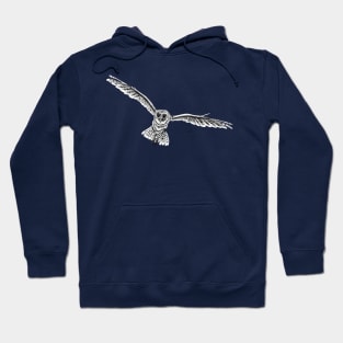 Barn owl flying Hoodie